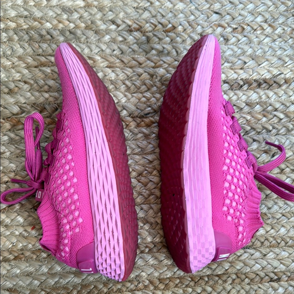 Women’s Pink Knit Athletic Sneakers - Picture 2 of 5